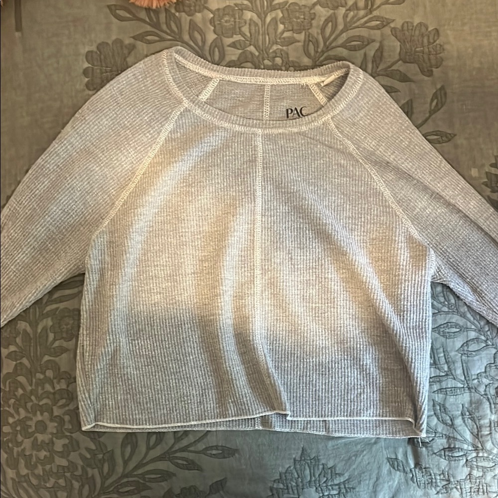 Light Gray Ribbed Sweater